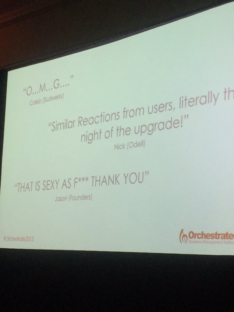 BradWindecker's tweet photo. This is how our customers react to innovation. So awesome. #Orchestrate2015 #innovation https://t.co/0KpRuuBsBu