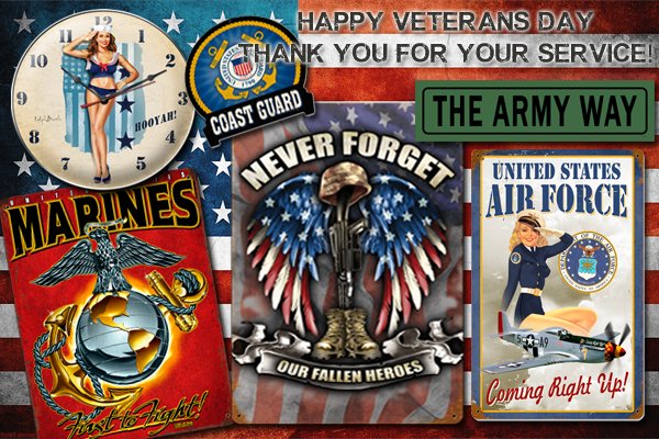 #verteransday @pasttswebmaster Past Time Signs thanks you for your service!! pasttimesigns.com/category/milit…