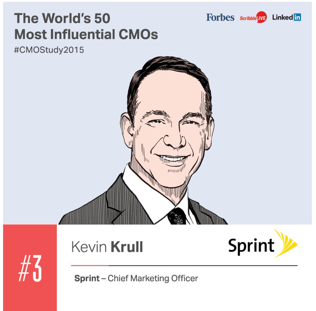 tmobilenews's tweet photo. #Sprint’s @KevinCrull named in #CMOStudy2015 as one of the world’s most influential CMOs https://t.co/I0vvhFFvUO https://t.co/FxwBaHbv48