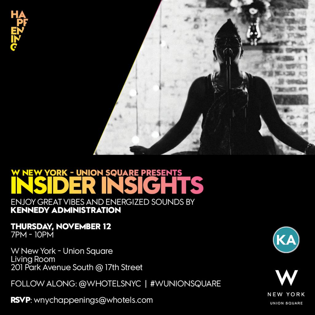 WNYUNIONSQUARE's tweet photo. #WUNIONSQUARE kicks off #INSIDERINSIGHTS tomorrow night with @improvkennedy in LIVING ROOM // 7PM - 10PM #WINSIDER https://t.co/BMSt2yV6ot