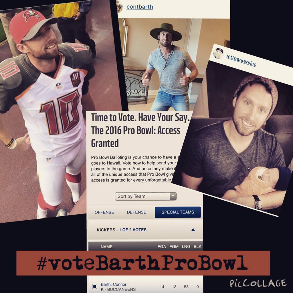 Please help us get our deer friend <a href="/contbarth/">Connor Barth</a> some pro bowl votes! 
#voteBarthProBowl
nfl.com/probowl/ballot