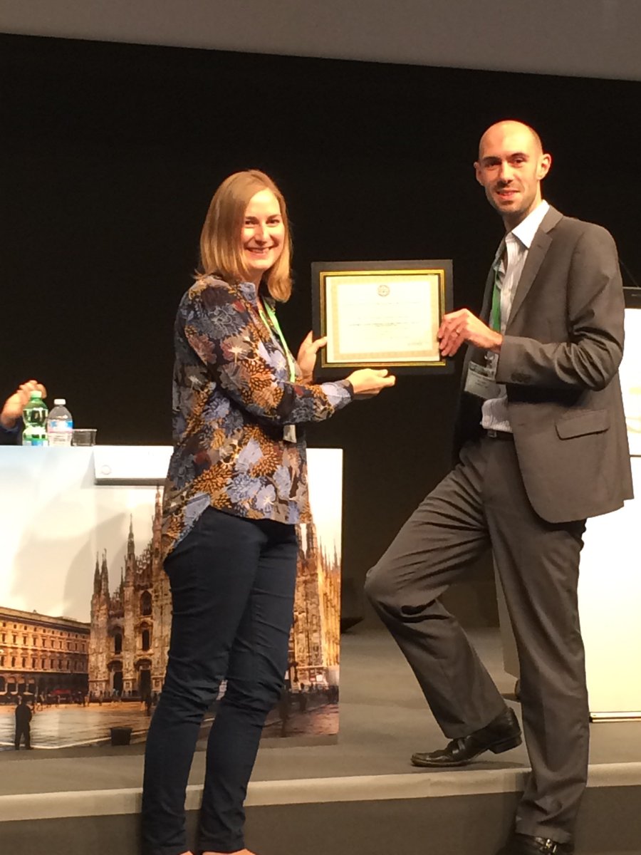 ISPORorg's tweet photo. Congratulations to podium presentations award winner new investigator - Alison Pearce, PhD. #ISPORMilan https://t.co/dAZrCJCwp4