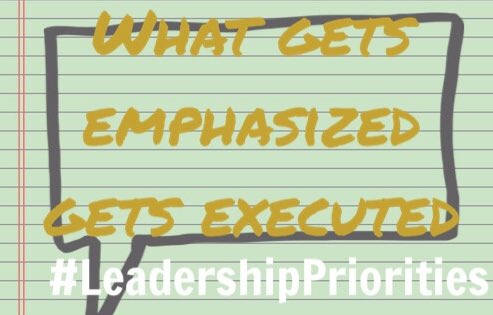 What gets emphasized gets executed #LeadershipPriorities