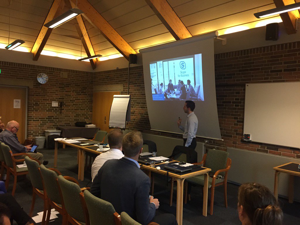 Fredstedlars's tweet photo. @Competella  exhibiting at Lync User group in Denmark @SkypeBusiness - Microsoft presenting news :-) https://t.co/npXxneLIwz