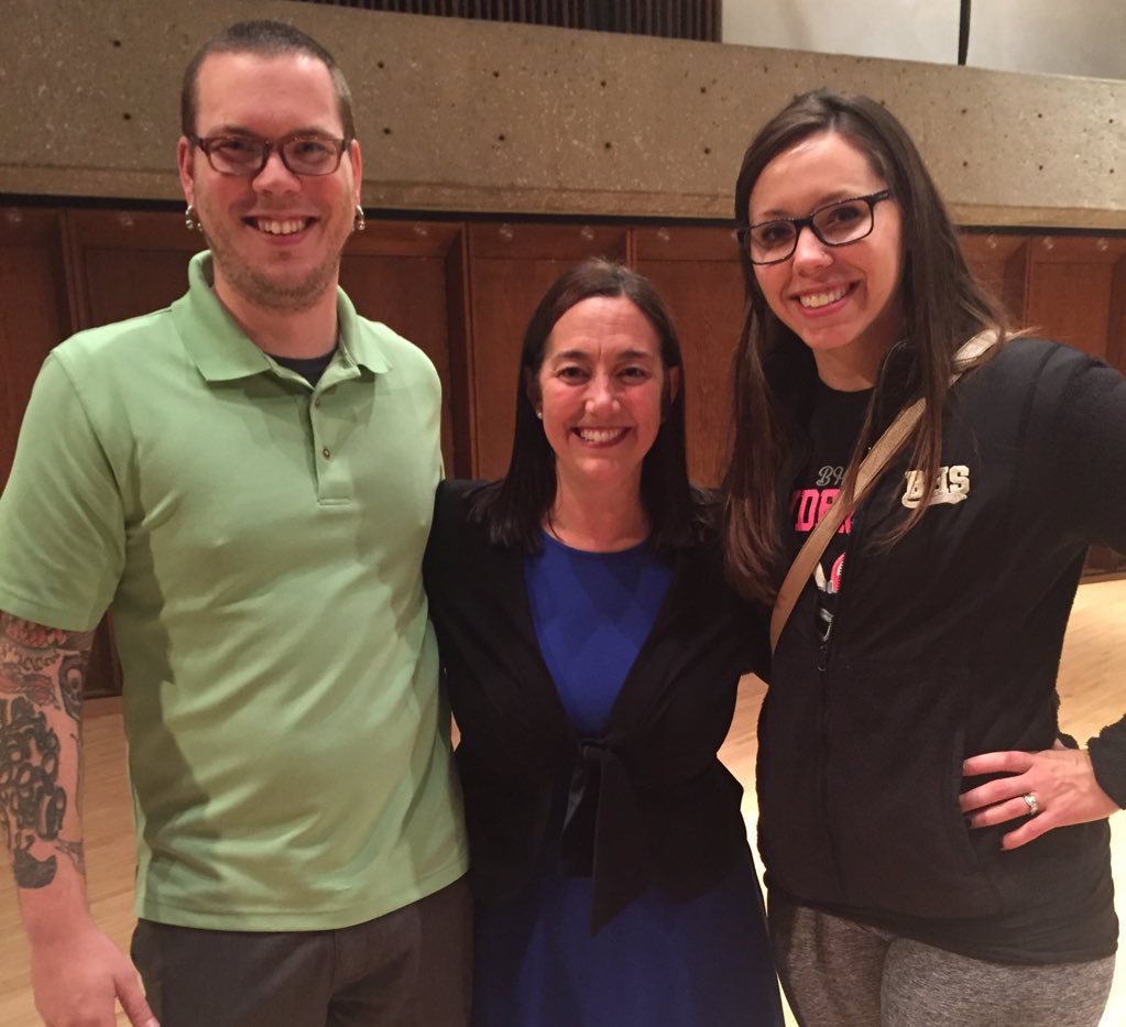 BurkeFocus's tweet photo. @MrsBenzel and @soitgathmans with Erin Gruwell of the @freedomwriters @Omaha_FWF what an honor!! #grateful #FOCUS https://t.co/SkKEUKf0ZS