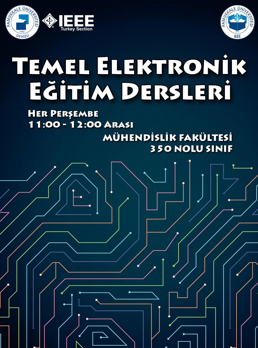 Temel Elektronik eğitimimize katılımak için linkten başvuru yapabilirsiniz. goo.gl/forms/9v20cWpM…