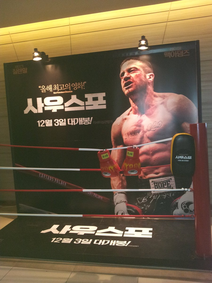 #사우스포 권투를 싫어하는 나도 두시간내내 몰입하게 만드는 스토리.눈물과 감동,환희의 한방이 있는 영화였다.레이첼맥아덤즈는 아름답고 제이크...