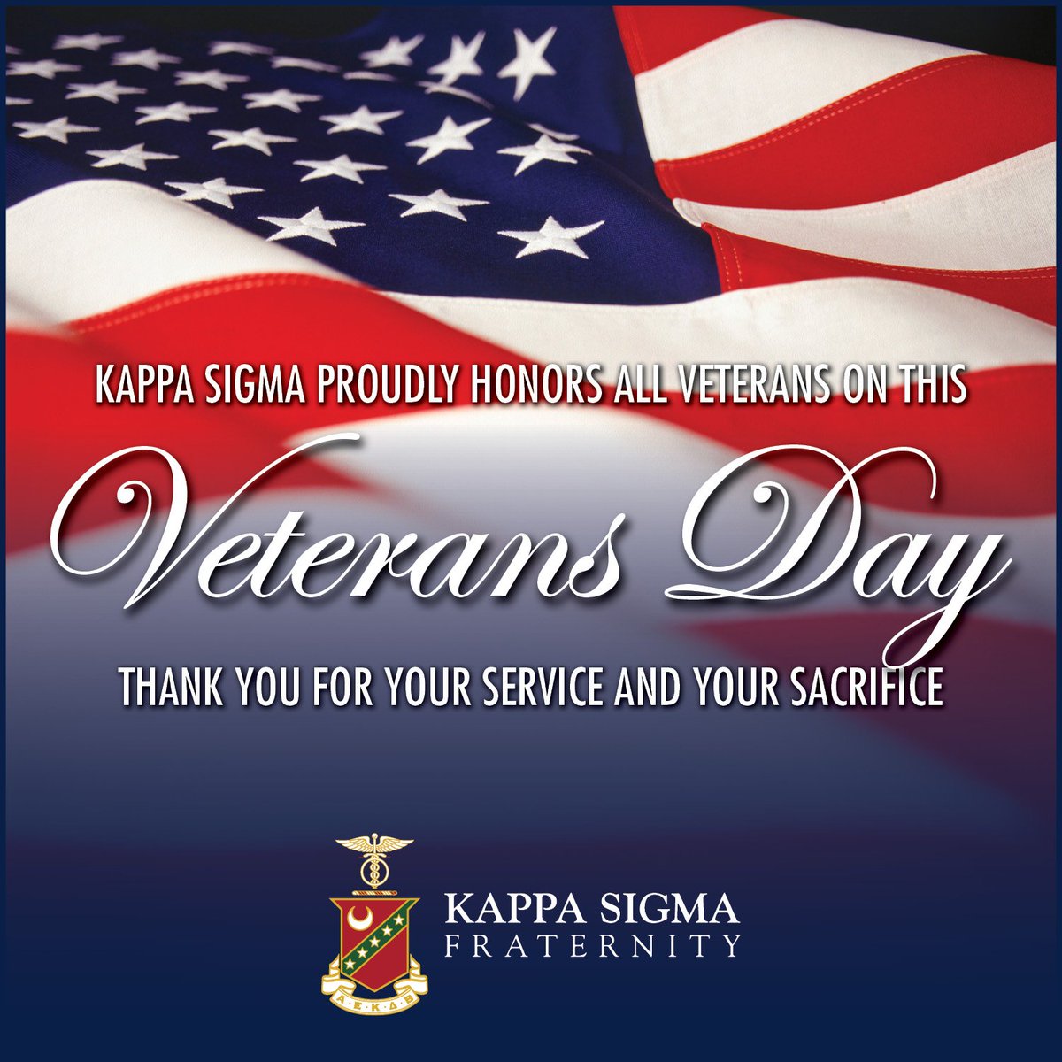 KappaSigmaHQ's tweet photo. Today we honor all of those who have fought for this country &amp; protected our freedoms. Thank you from @KappaSigmaHQ https://t.co/YHetiEUYW6