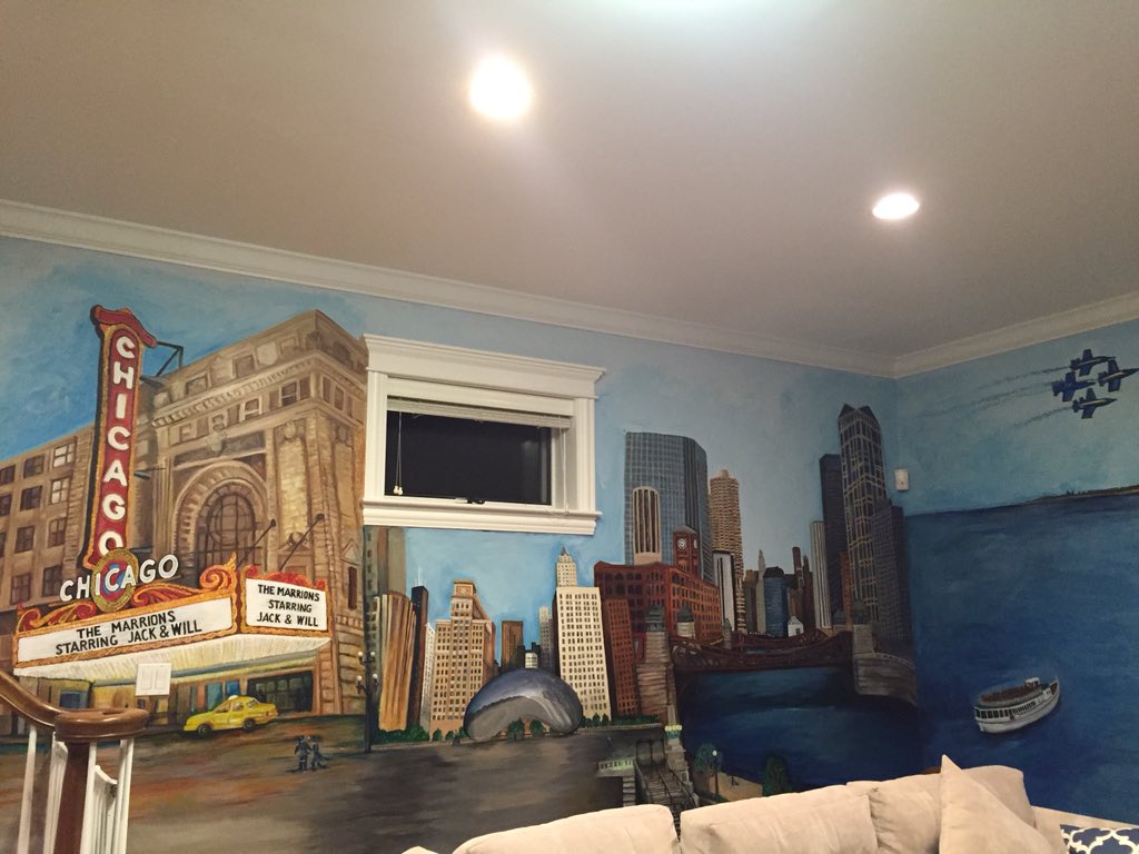 #art #mural #chicago #architecture #just finished this mural for a client. A video will be out soon ....