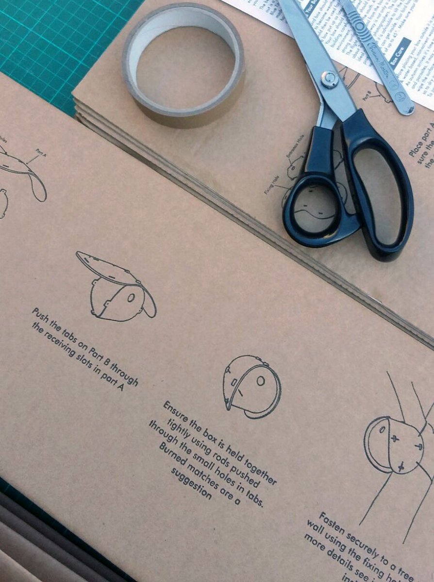 SmithMatthias's tweet photo. We've been packaging flat pack bird houses in the sunshine https://t.co/fKJzCx5mla #christmaspresent  #design https://t.co/MhbFWKfOw9