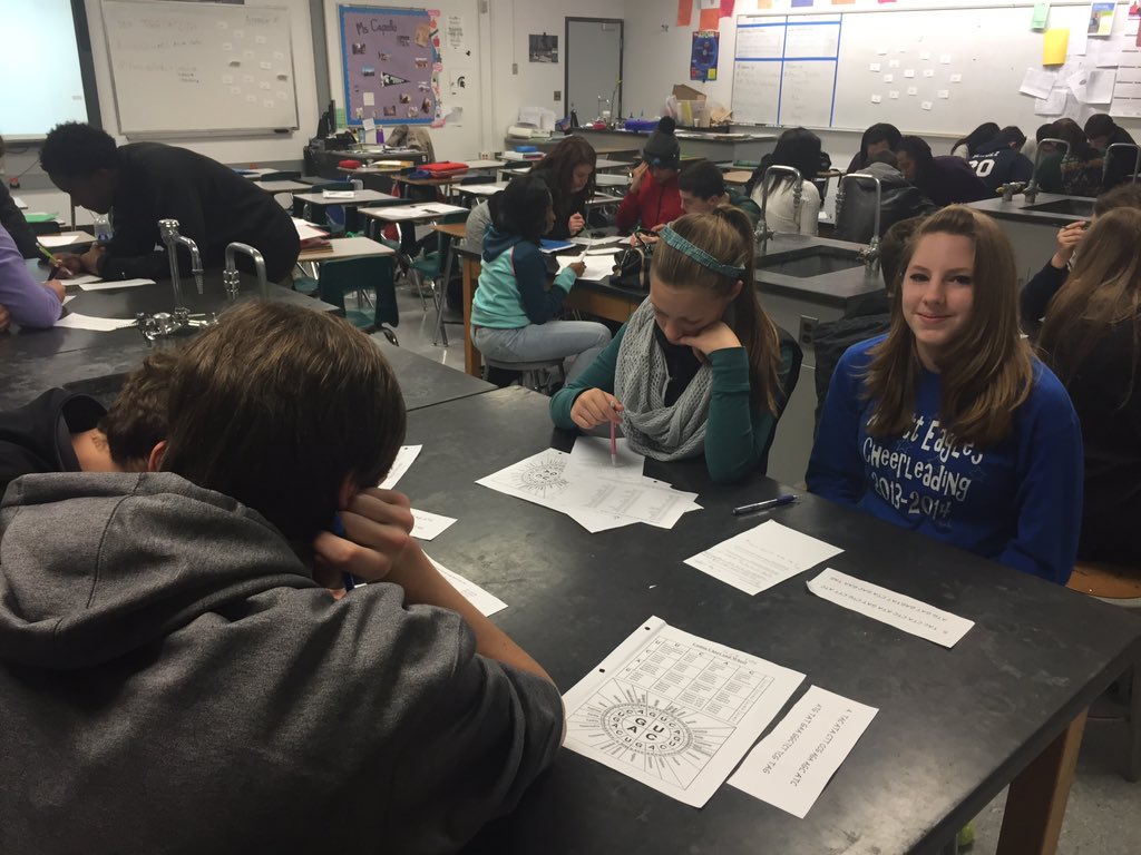A2watson's tweet photo. Students in Ms. Capello's class working on their Protein Lab. #LakerScience https://t.co/uRhY4tBFtx