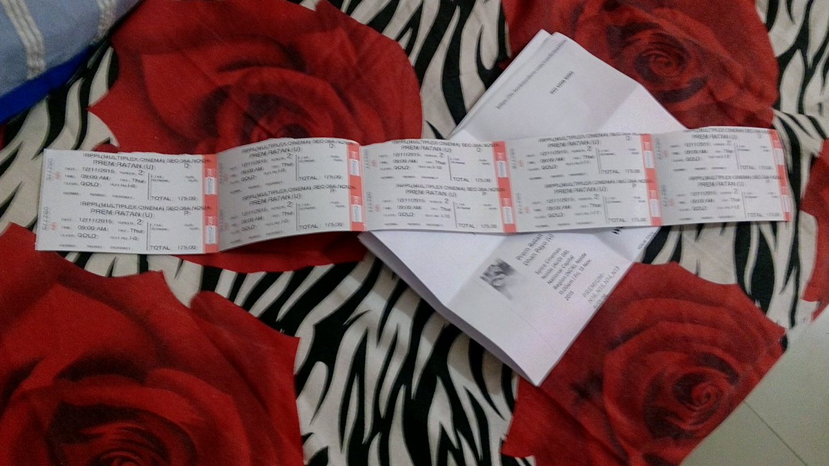 delhigrapher's tweet photo. Here are my tickets for Prem. #MyPRDPTicket @BeingSalmanKhan @sonamakapoor @prdp https://t.co/oNqCaglAew