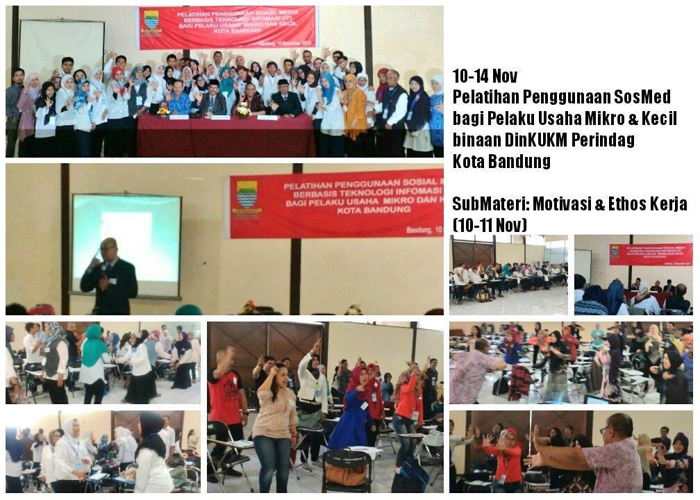 10-14 Nov
Pelatihan bagi Pelaku Usaha Mikro&amp;Kecil @infokoperindag 
<a href="/Eric_Atthauriq/">Eric M.A</a> 
Motivasi&amp;Ethos Kerja - <a href="/mazNOT/">maz nonot</a>