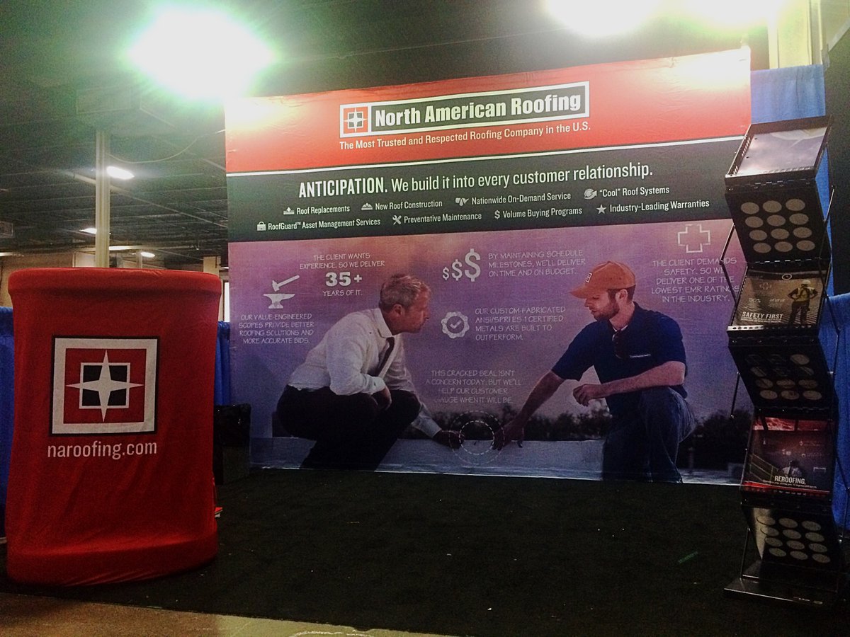 NARoofing's tweet photo. So excited 2 be @ma_bfm today. Come see why we are the most trusted &amp; respected roofer 4 facility mgmt @ booth #539 https://t.co/Lg4pIcwxZG