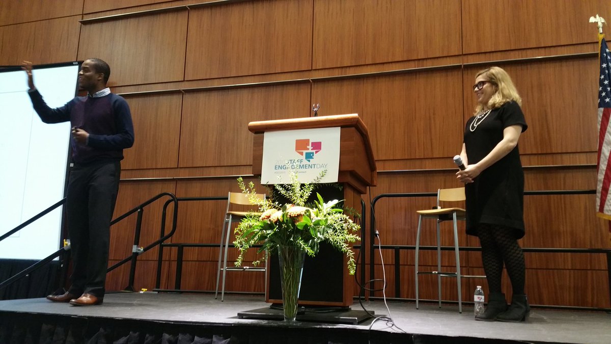 Chief Mom and Dad share a secret and their story with 322 Richland Library staff members.  #SED2015 @zoobeanforkids
