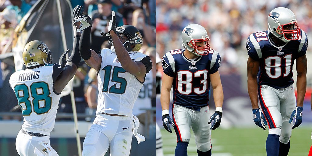 nflnetwork's tweet photo. Jaguars WRs @Thee_AR15 &amp; @A1hurns:

First duo with 600+ YDs &amp; 6 TDs thru 8 games since... https://t.co/tLYSmzSjhU https://t.co/CthzQY0224