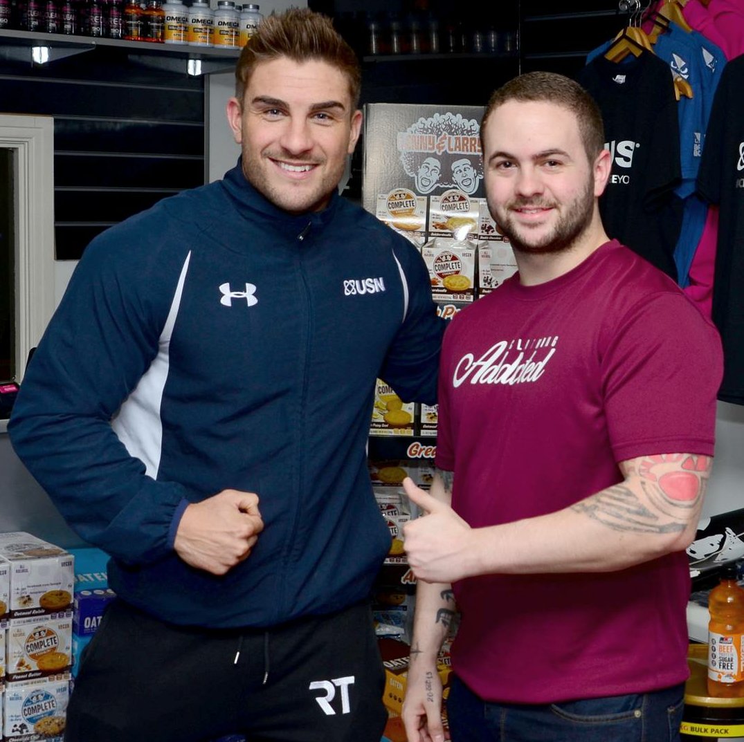 WearAddictedUK's tweet photo. Josh showing his support with @ryanjterry  #BecomeAddicted #AddictedClothing @USN_UK https://t.co/XMVqzHbmas