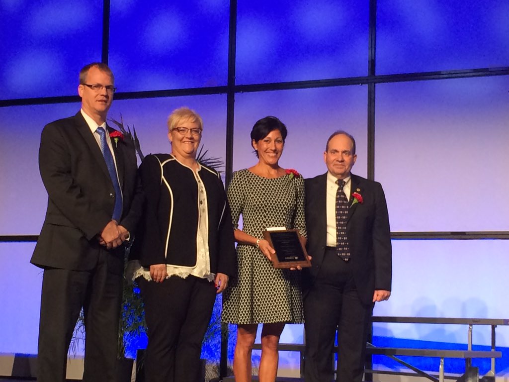 oasbo's tweet photo. Penta Career Center's Carrie Herringshaw accepts the 2015 Outstanding Treasurer of the Year Award. Congrats, Carrie! https://t.co/eHUREUouOV