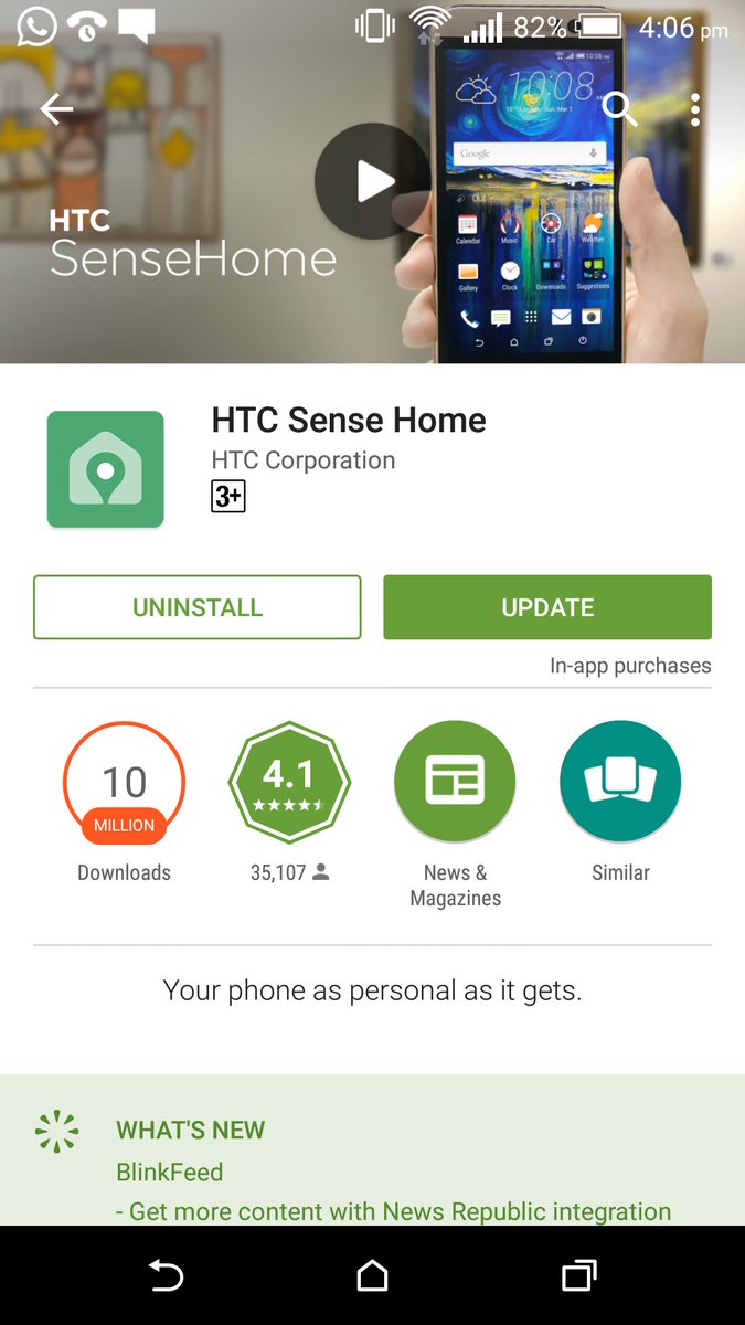 visualstoriez's tweet photo. #HTC #SenseHome update available on #GooglePlayStore https://t.co/HsEBEvi01N