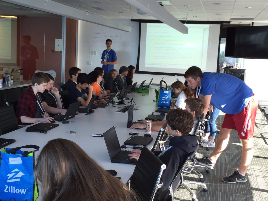 kacker's tweet photo. Love sharing the fun of coding and watching my sons teach other kids @ #KidsTechDay #ZillowLife https://t.co/2iZP45HyCM
