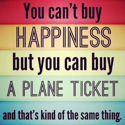 oneworld365's tweet photo. You can't buy happiness but you can buy a plane ticket and that's kind of the same thing https://t.co/5uPMzB74fT
