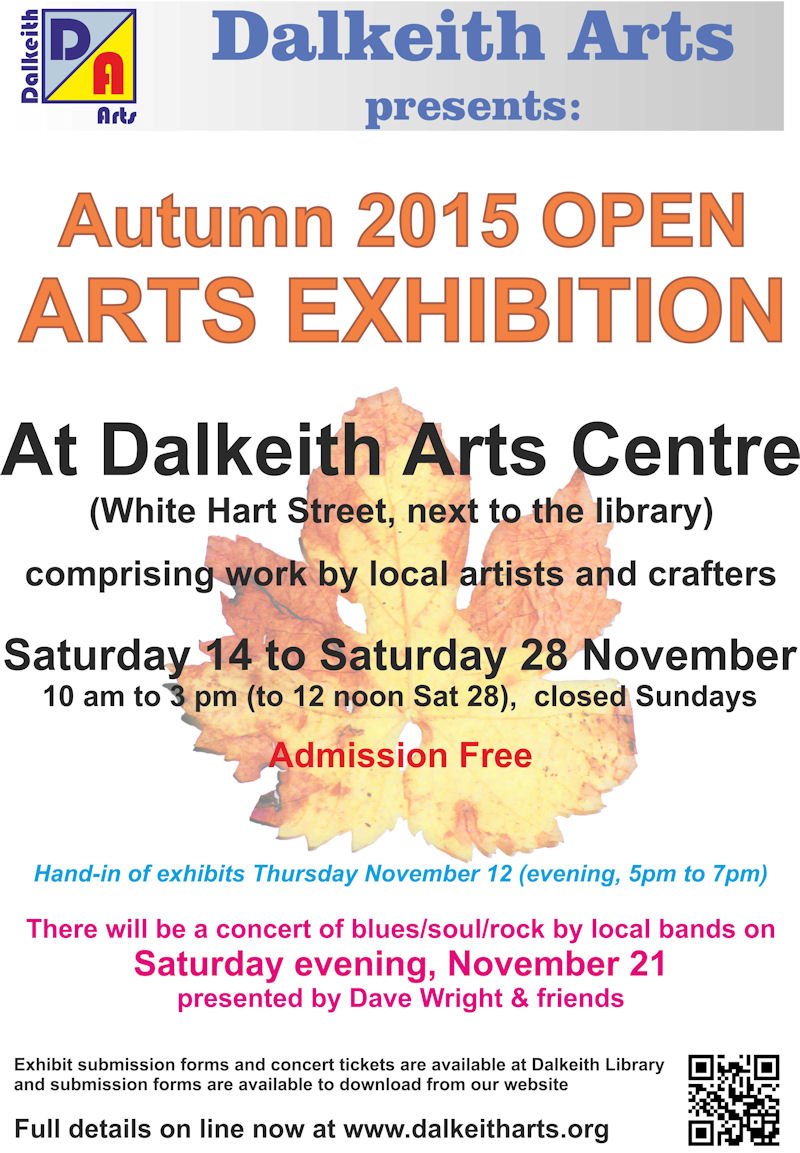 Take care in the gale on your way to hand-in at Dalkeith Arts exhibition on Thursday evening dalkeitharts.org