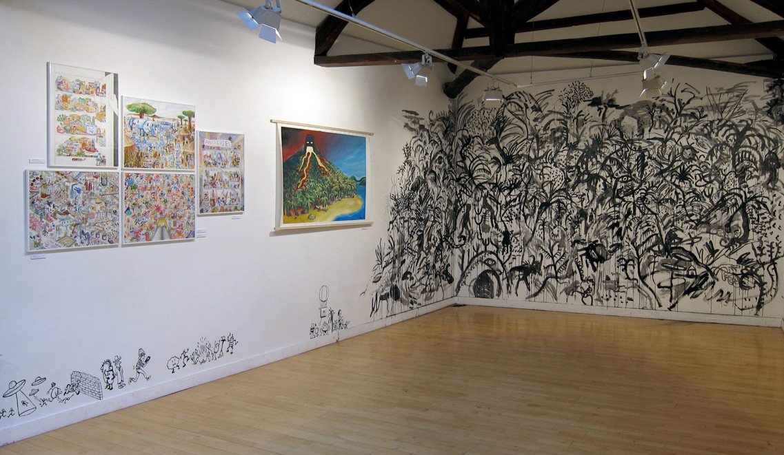 Les <a href="/Ensaders/">Ensaders</a> en performance avec Steve Potts au vernissage de l'exposition "L'Enfer du Décor" à Bagneux.