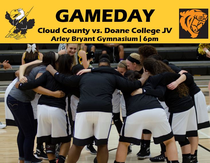 CCCCsports's tweet photo. GAMEDAY! Cloud County Lady Thunderbirds will take on Doane College JV tonight at 6:00pm. https://t.co/Zo0p9gdUf2