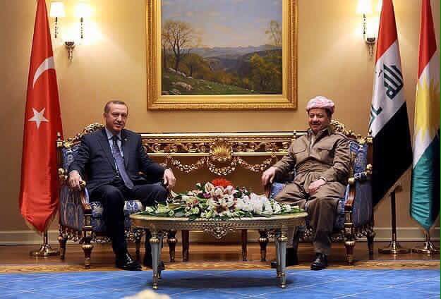 سه روكى هه ريمى كوردستان مسعود بارزانى 
رئيس تركيا رجب ته يب اردوغان