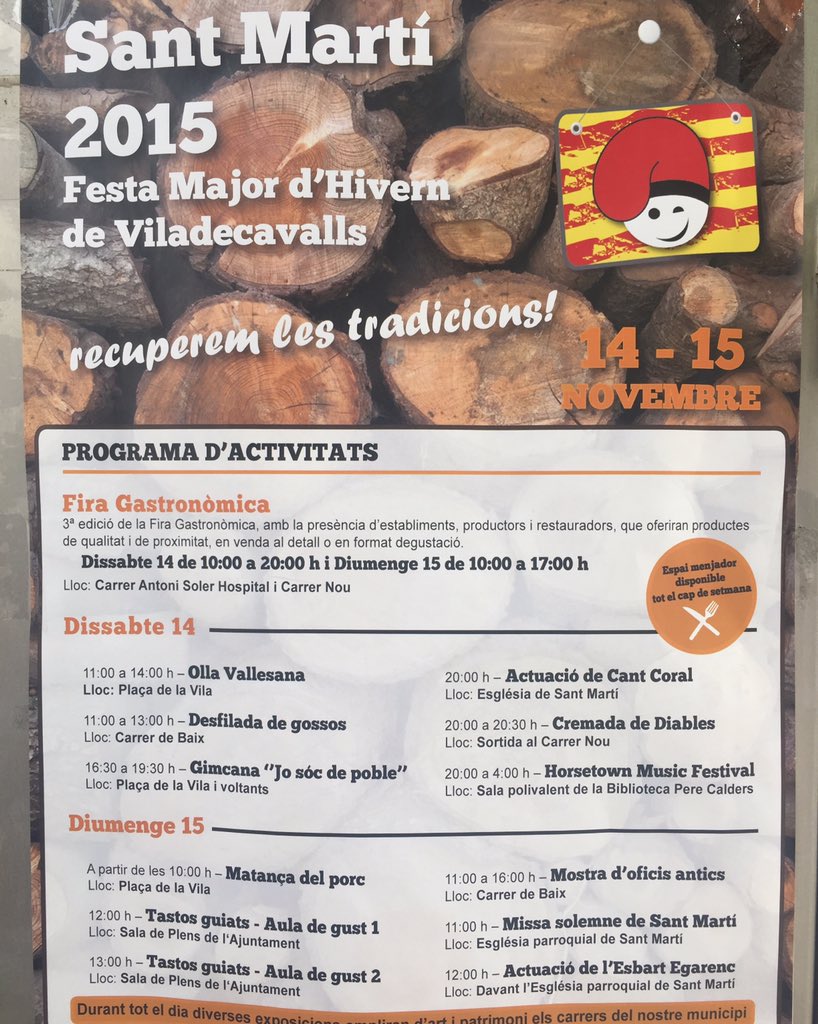 Esta semana cerca de casa !! Celebramos las fiestas de nuestro pueblo Viladecaballs , os apuntáis???