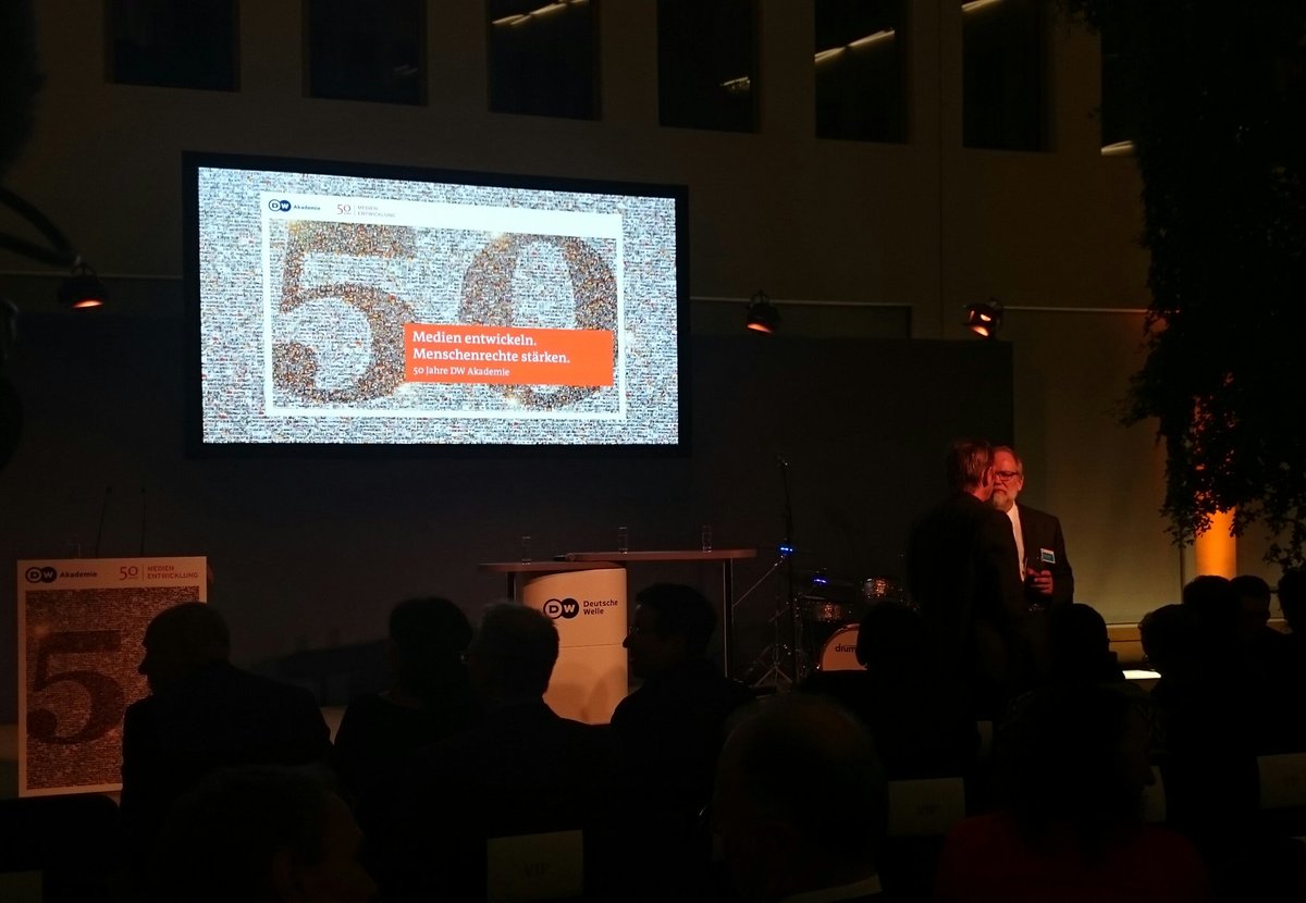 MrnStrauss's tweet photo. Happy birthday @dw_akademie! The show is about to start #DWA15 https://t.co/cJ79yBNU3m