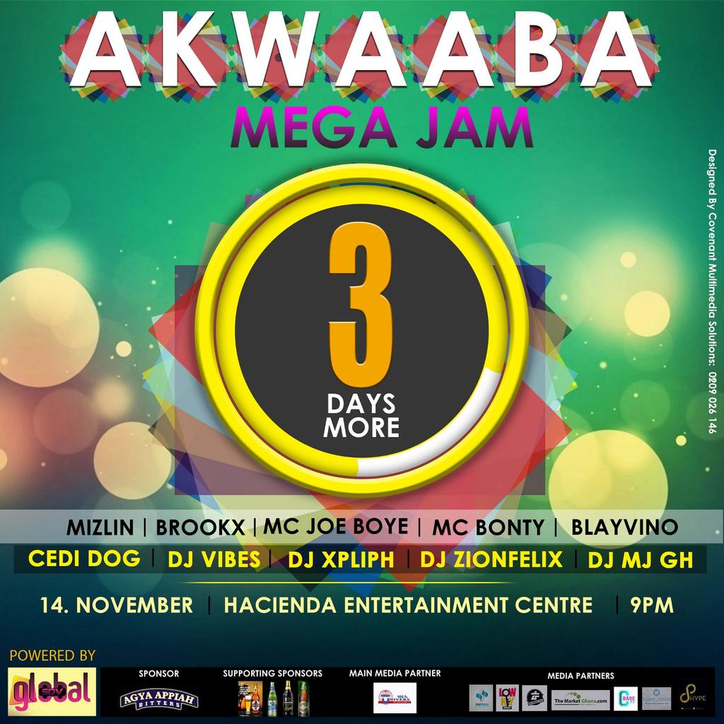 mcjoeboyegh's tweet photo. The countdown is on.. U DNT HAVE TO MISS OUT.. HACIENDA THINGS.. NIGHT OF BOTTLES N QUEENS . #akwaabamegajam https://t.co/QuWnfJtwFy