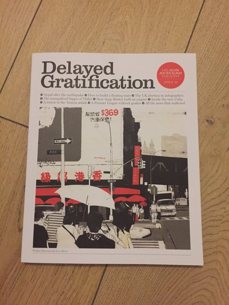 rmoazzam's tweet photo. 40 pages in, and I already have a new favourite magazine. Thanks @HannahJLi #delayedgratification https://t.co/cFBgWUzQcf