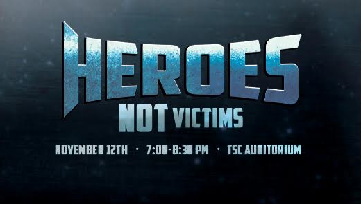 AggieAdvocate's tweet photo. Come listen to a student panel speak-out about sexual assault and overcoming adversity TOMORROW! #HeroesNOTVictims https://t.co/pJn25tAKvS