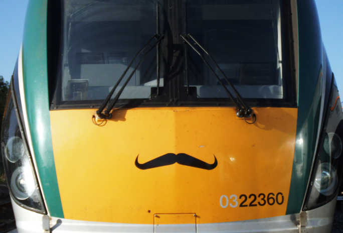 IrishRail's tweet photo. Our trains are supporting @MovemberIreland Please support too by donating to #Movember at https://t.co/Ibh7yRDQ2Y https://t.co/WRsnZS3dJM