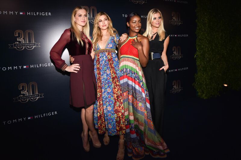 Brazilian beauties: <a href="/FioMattheis/">Fiorella Mattheis</a>, @haileybaldwin, <a href="/JustineSkye/">Justine Skye</a> &amp; <a href="/lalarudge/">lala rudge</a>  at our São Paulo event. #TommyBrasil