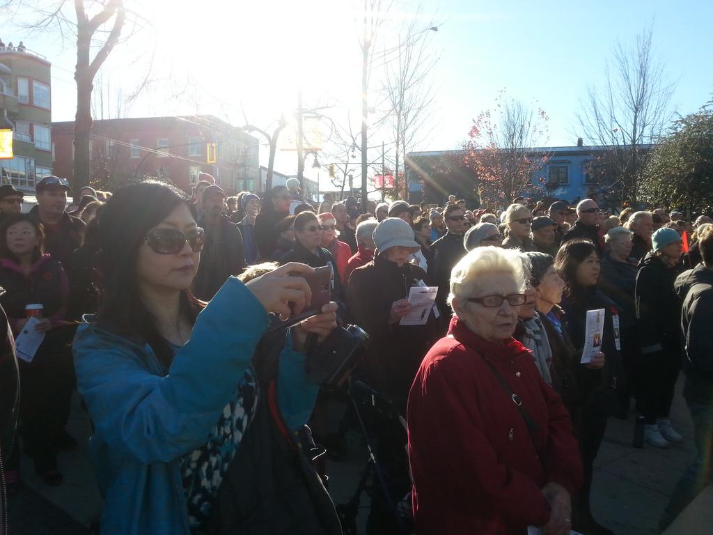 ShawnVancity's tweet photo. O Canada at Grandview Park #RemembranceDay https://t.co/2HxdLMFoPg