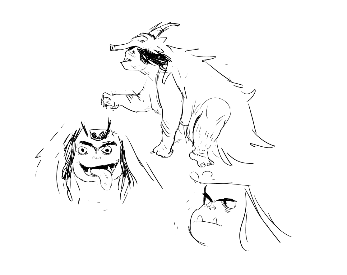 warmups! featuring @toritrash 's oc goatskin 