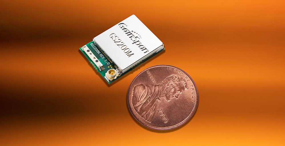 gainspan's tweet photo. GainSpan's new GS2200 Wi-Fi minmodule packs a lot of IoT capabilities in one small size.  https://t.co/R7vz9UUlfj https://t.co/x5ZC0Sa1g3