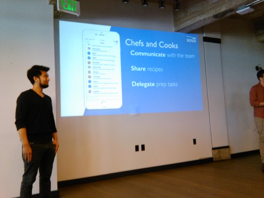 mukund's tweet photo. SousApp helps chefs use a mobile phone app to manage their kitchen #AngelPad9 https://t.co/HT6aCCHVIZ