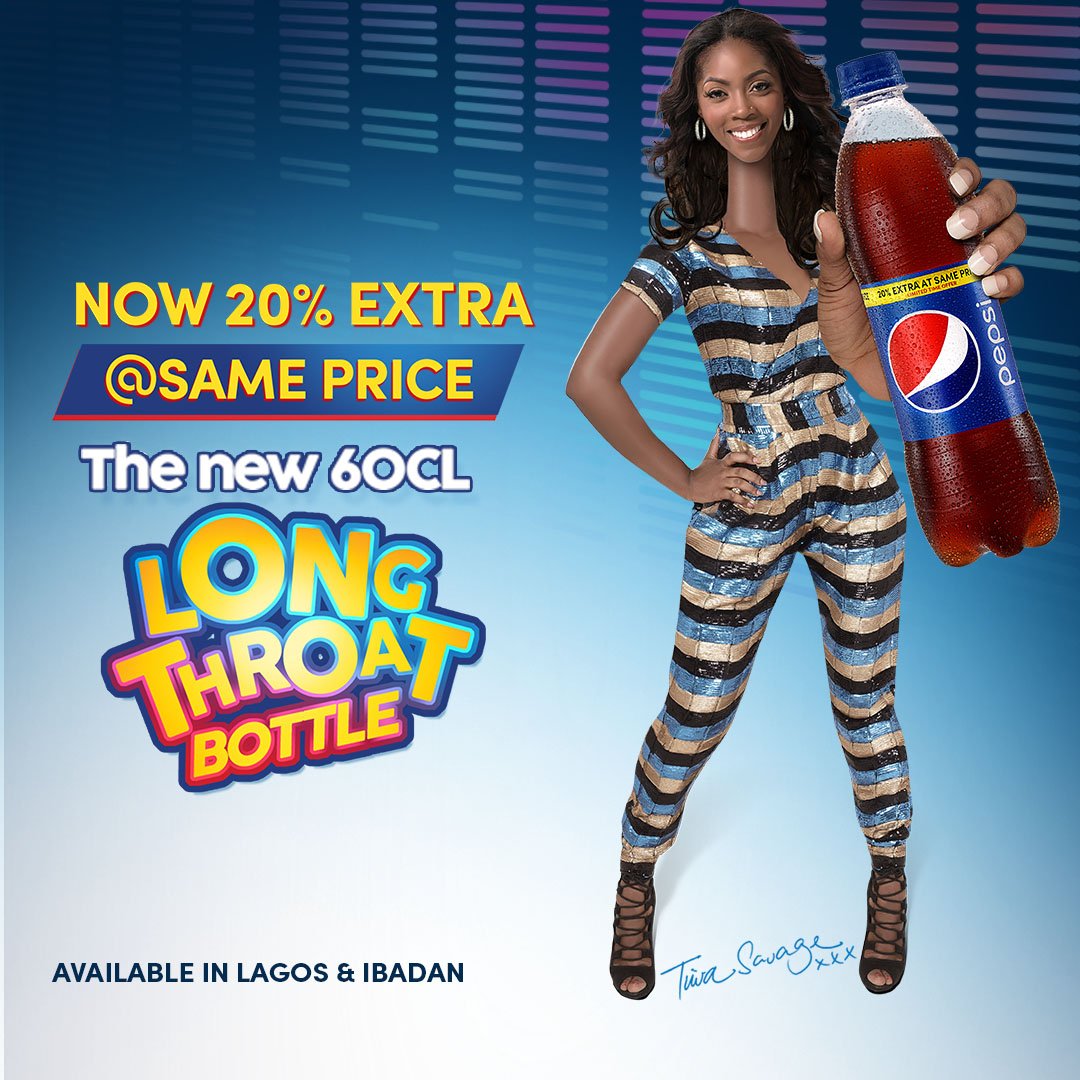 Pepsi_Naija's tweet image. Who's up for longer refreshment? @tiwasavage
#PepsiLongThroatBottle #ThingsiLongThroatFor