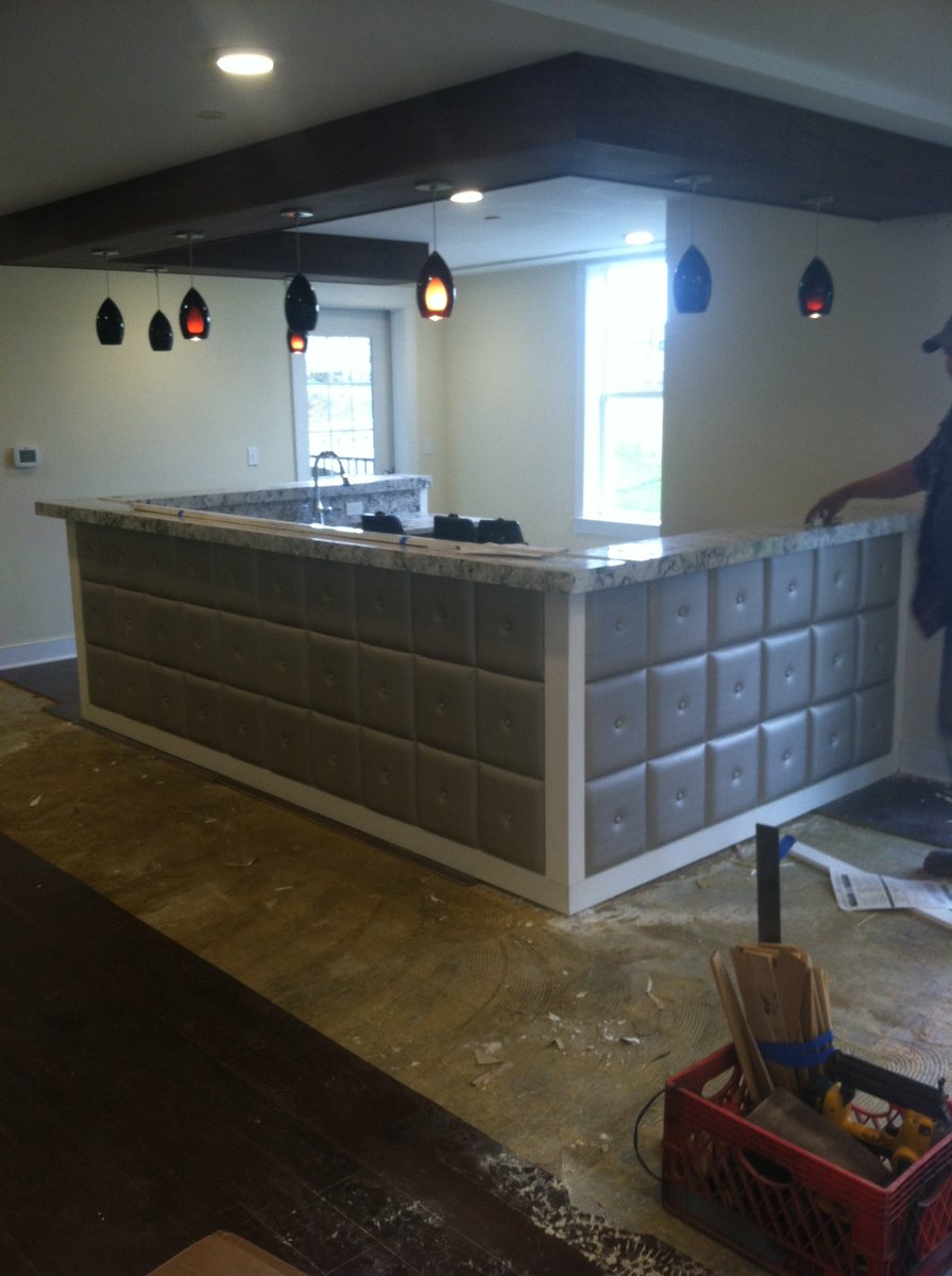Progress with a custom bar from one of our commercial projects!! #interiordesign #bars #lighting #construction #cool