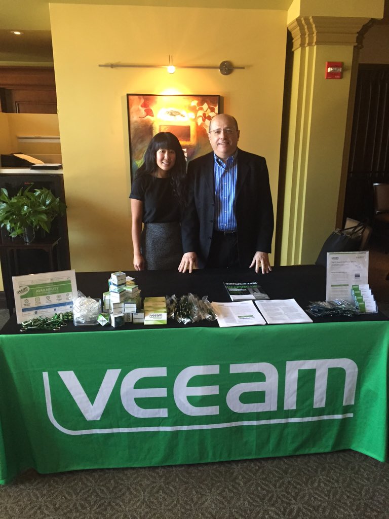 GTCSystems's tweet image. The GTC TEAM loves VEEAM. Our CEO, Keith Michael Esshaki with Veeam Channel Manager, Joann Nguyen.