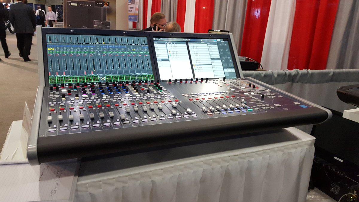 tfwm's tweet image. .@lawo at #CCW booth 850, looking at latest #mc2 series console, the mc2 36. #worshipaudio