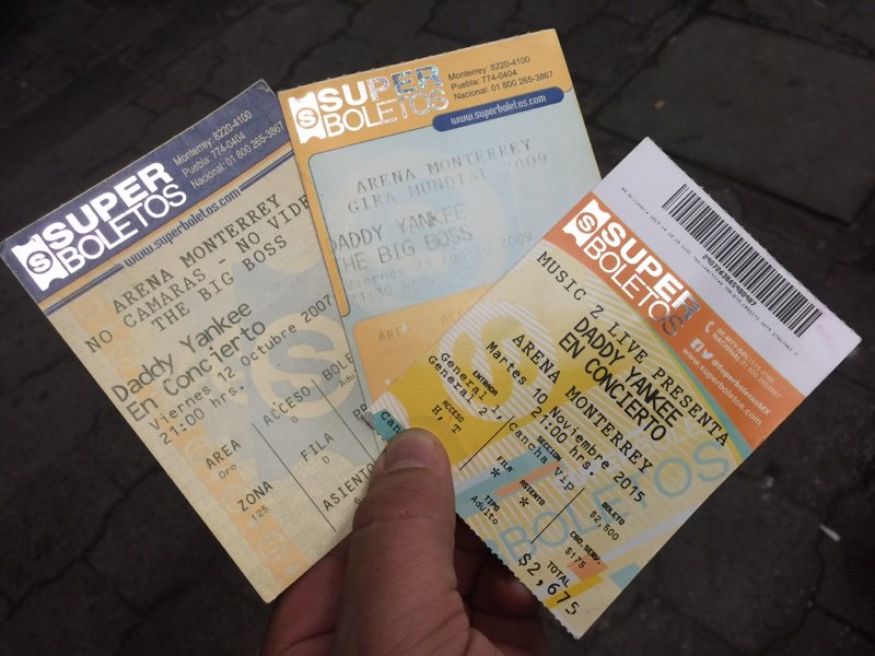 daddy_yankee's tweet photo. 2007, 2009, 2015 Gracias por su lealtad #DYARMY #Monterrey 🎫🎫 https://t.co/a0suIVpRyt
