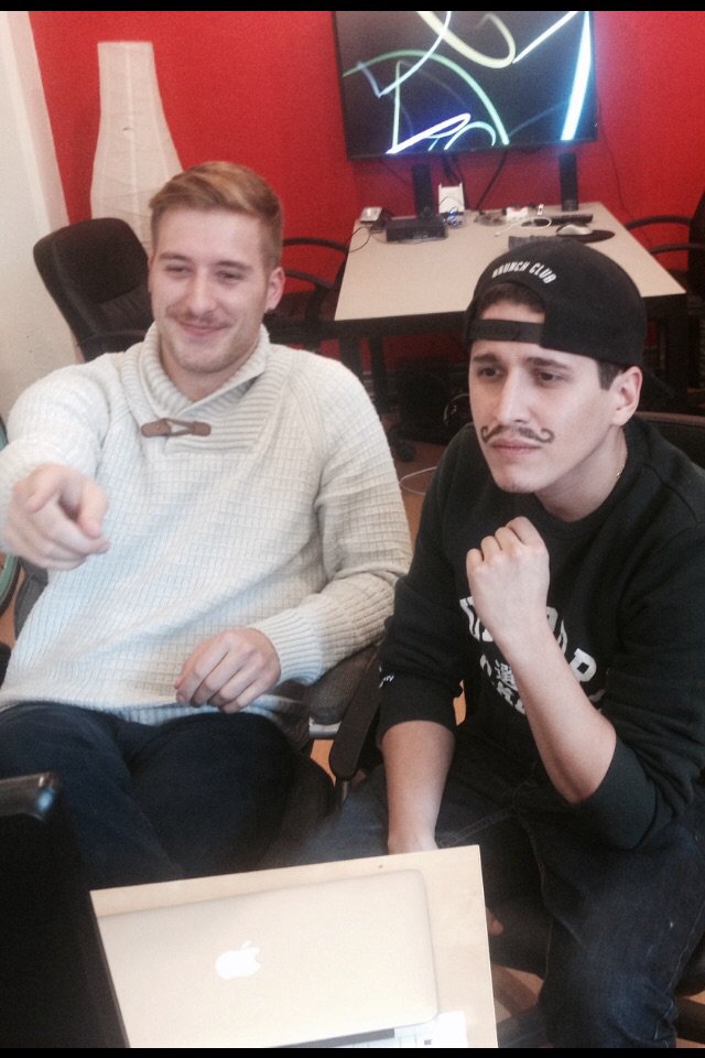 NuAgeInfluence's tweet photo. NuAge office gets their moustache Swag on! *Donate 100$ to #Movember, Receive $100 ad credit* #nuageinteractive https://t.co/b41IuPFeCC
