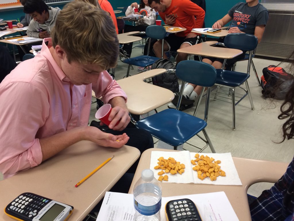 AliceInMathland's tweet photo. Amazing stat stud checking the prop of smiley gold fish @GaryPetko #powellhigh @ThePowellPrin https://t.co/cU5iUOleuf