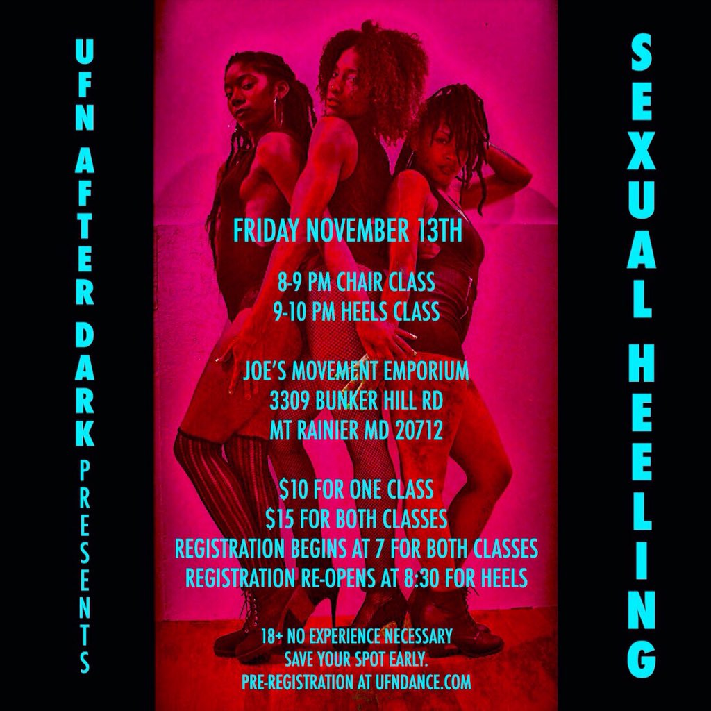 UFNdance's tweet photo. TWO MORE DAYS! #heels #sexualheeling #sexy #dance #dmvdance #ufn https://t.co/yNWwDHFozo