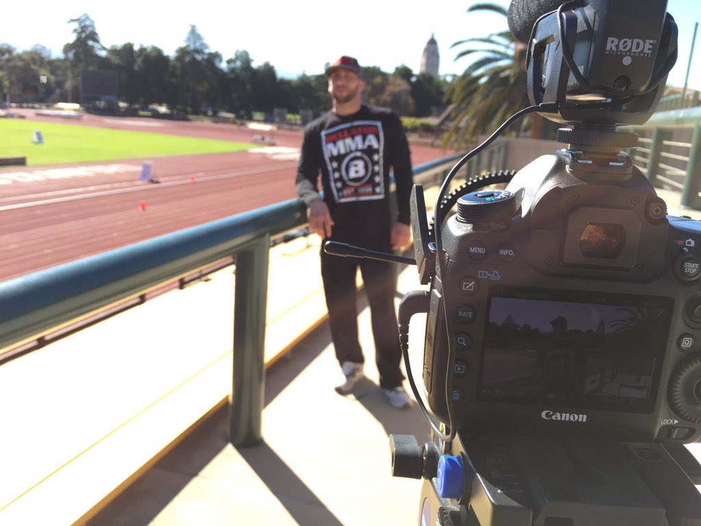 shootmediatv's tweet photo. TheSHOOT!  #filming @BellatorMMA @BHester205 training #stanford for upcoming #bellator147 https://t.co/JD9zaVqfpG
