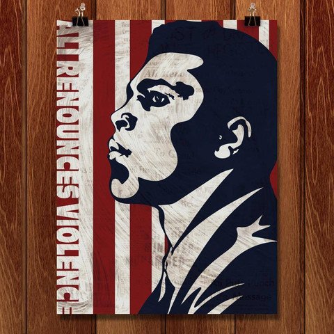 mafmove_art's tweet photo. #Ali Renounces Violence by @mafmove_art #mafmove for sale at @thecreativeact #Transcend https://t.co/Deff3iMyjb https://t.co/6crmPm76bh